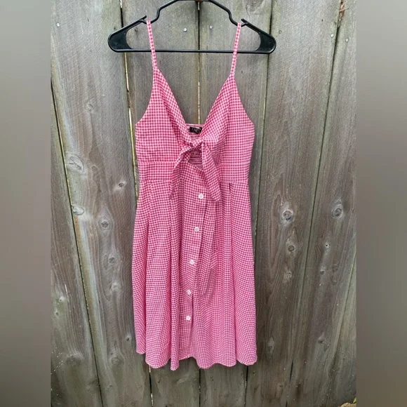 Vintage Fancyinn Red Check Button Front Dress XL - Picture 2 of 6